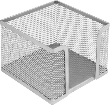 Pojemnik na karteczki MemoBe metalowy srebrny