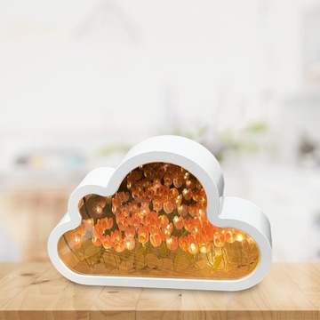 DIY Облака Ночной светильник Зеркало для макияжа ручной работы Розовый