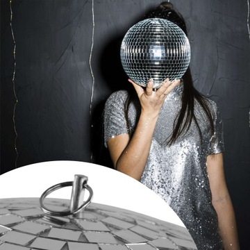 Декоративный зеркальный шар для дискотеки диаметром 30 см с приводом Firefog.