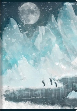 ZESZYT SZKOLNY A6/32KARTEK KRATKA -FOREST/ICE