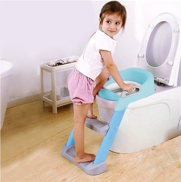 ТУАЛЕТ КРЫШКА ДЛЯ УНИТАЗА С ДЕТСКОЙ ЛЕСТНИЦОЙ, НЕСКОЛЬЗЯЩИМ СИДЕНЬЕМ, ПОДНОГКОЙ