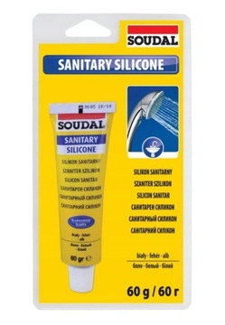 Silikon sanitarny biały Soudal 60 ml