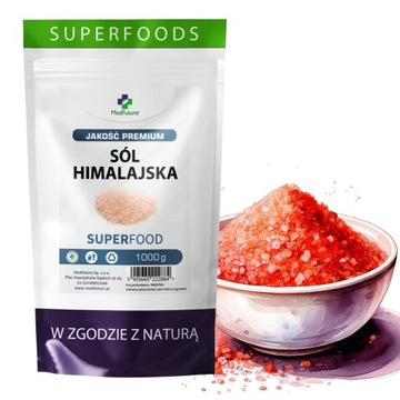 SÓL HIMALAJSKA DROBNA 1 kg 1000g naturalna, różowa, bez domieszek