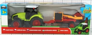 TRAKTOR CIĄGNIK Z MASZYNĄ ROLNICZĄ KOMBAJN DO ZIEMNIAKÓW FARMA