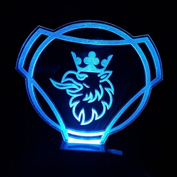 Зеркало SCANIA LOGO RGB со светодиодной подсветкой в ​​кабине