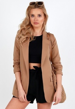 МОДНЫЙ итальянский жакет LONGER LOOSE Карамель L/40