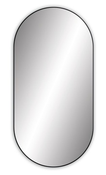 LUSTRO ŚCIENNE METALOWE 70x50 OWAL CZARNE