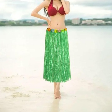 Hawajska spódnica Zestaw kostiumów Strój dla dorosłych Zestaw Fancy Dress Ladies 80cm Green
