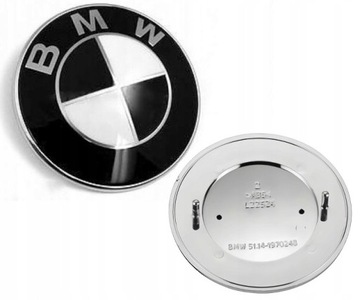 ZNAK ZNAKY LOGO BMW VÍKO KUFRU ZADNÍ 78MM ČERNÁ E39 E46 E53 E65 E66