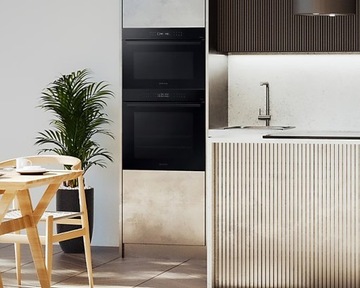 Встраиваемый комплект Samsung BLACK GLASS BESPOKE с отдельно стоящим холодильником