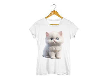 T-SHIRT KOSZULKA DAMSKA SFINKS NORWESKI BRYTYJSKI MAINE COON KOT KOTEK - XS