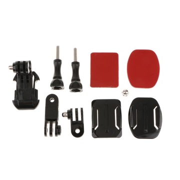 Helmet Curved J Hook Adhesive Buckle Mount Flat