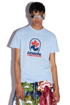 DSQUARED2 Niebieski t-shirt INVICTA CIGAR XXL