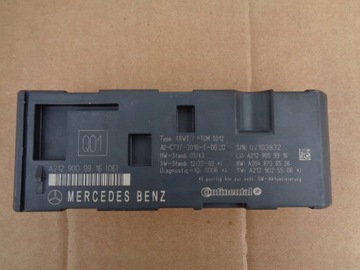 MERCEDES E W212 ŘÍZENÍ MODUL KRYT KUFRU