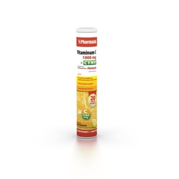 Witamina C 1000 mg + Cynk. Suplement diety. Pharmasis (20 tabl. musujących)