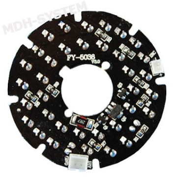 ИК-ОСВЕТИТЕЛЬ 36 СВЕТОДИОДОВ ИНФРАКРАСНЫЙ ОТРАЖАТЕЛЬ 53 мм