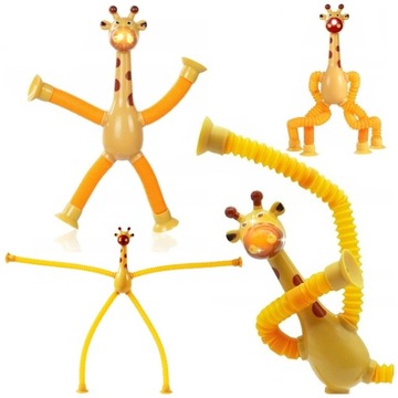 ROZCIĄGAJĄCE SENSORYCZNA ANTYSTRESOWA PRZYSSAWKA FIDGET RURKI TUBY POP LED