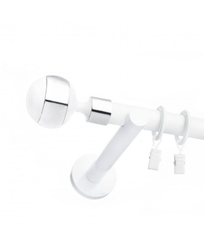 СОВРЕМЕННЫЙ ОДИНАРНЫЙ БЕЛЫЙ КАРДИН, FI 19мм, 300см