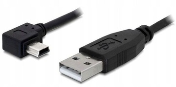 Przewód Kabel USB A - mini USB 3m kątowy boczny