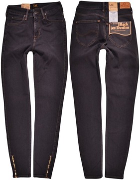 LEE spodnie REGULAR skinny BLACK jeans SCARLETT HIGH _ W28 L31