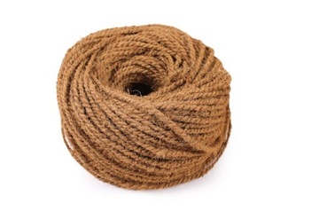 NATURALNY SZNUREK Z WŁÓKNA KOKOSOWEGO 6 mm x 100 m