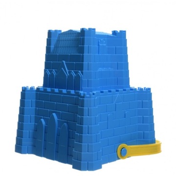 ВЕДРО ПЕСКА, КВАДРАТНЫЙ ЗАМОК, 18х22 СМ, МИКС ЦВЕТОВ