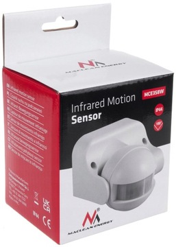 НАРУЖНЫЙ ДАТЧИК ДВИЖЕНИЯ В СУМЕРКАХ MACLEAN PIR ДАТЧИК 180° ДИАПАЗОН 12 м