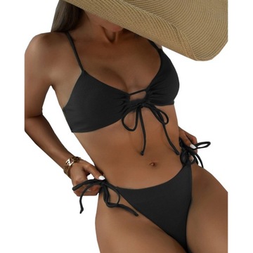 WIĄZANY STRÓJ KĄPIELOWY BIKINI STRAPS BOHO SISSY S