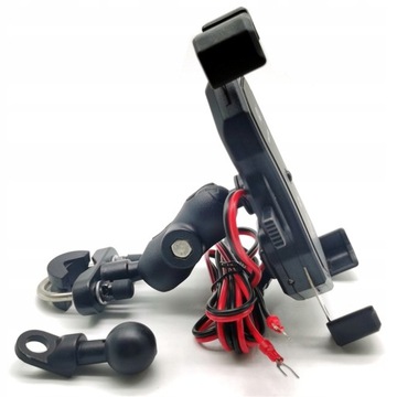 MC1W UCHWYT MOTOCYKLOWY Z ŁADOWARKĄ INDUKCYJNĄ WSTRZĄSOODPORNY 15W