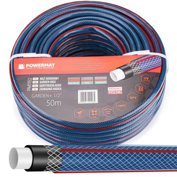 Wąż OGRODOWY Do Wody 1/2'' 50m 4 Warstwowy 22 Bar