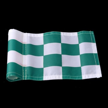 Golf Flag with Tube Inserted, Putting Flags 420D Mini Green+White