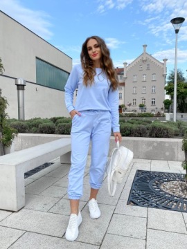 Модный женственный комплект/спортивный костюм нежно-голубого цвета М.