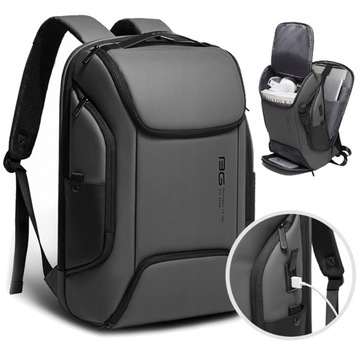 PLECAK miejski BANGE na LAPTOPA biznesowy USB Stylowy Nowoczesny Casual
