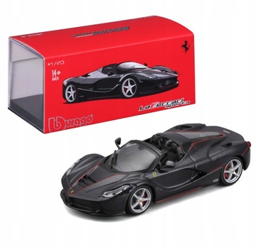 LaFerrari Aperta 1:43 Bburago SIGNATURE 18-36907 МОДЕЛЬ ЧЕРНОГО АВТОМОБИЛЯ