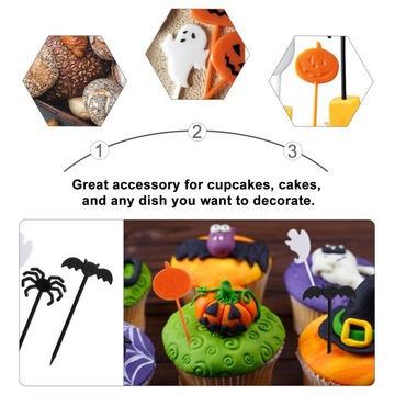 40 шт., пластиковые кубики фруктов для торта на Хэллоуин