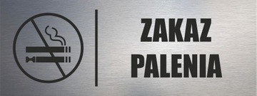 TABLICZKA ZAKAZ PALENIA PAPIEROSÓW I PAPIEROSÓW ELEKTRONICZNYCH aluminium