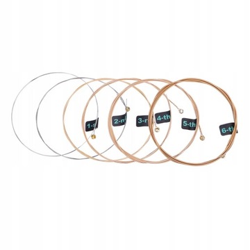 Струны: 6 струн для акустической гитары.