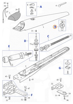 Гайка ходового винта RMHWG2002 с вилкой Mh
