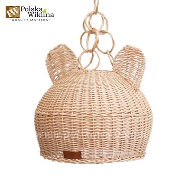ABAŻUR WIKLINOWY MIŚ KLOSZ LAMPA POLSKA WIKLINA
