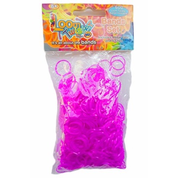 LOOM BANDS GUMKI DO BRANSOLETEK 600 SZT FIOLETOWE