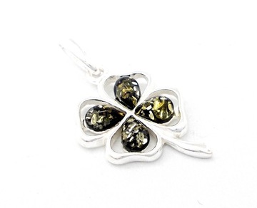 СЕРЕБРЯНЫЙ КУЛОН С БАЛТИЙСКИМ ЯНТАРЕМ