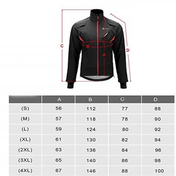 Ciepła kurtka windproof rower ROCKBROS YPW021 3XL