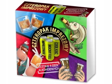 GRA ALKOHOLOWA 4PAK IMPREZOWY TOWARZYSKA ZESTAW