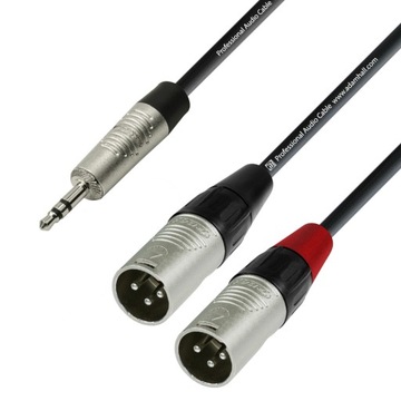 ADAM HALL K4YWMM KABEL AUDIO 2x XLR-JACK 3.5 1,8m