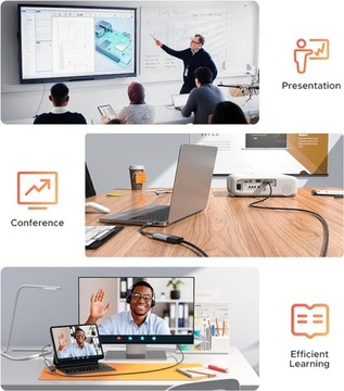 WARRKY Плетеный адаптер USB TYPE C — HDMI