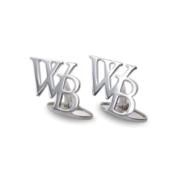 Spinki do mankietów inicjały Litera Litery Prezent