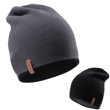 CZAPKA ZIMOWA MĘSKA NA ZIMĘ ELBRUS TREND DWUSTRONNA DWUWARSTWOWA ONE SIZE