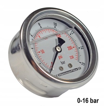 MANOMETR GLICERYNOWY PRZYŁĄCZE TYLNE 0-16 bar