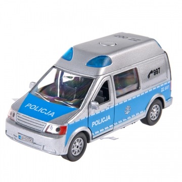 Auto Policja Van metalowa z dźwiękiem 14cm HIPO