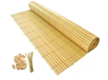 DWUSTRONNA MATA PCV, BALKONOWA 1,5x3m, bambus